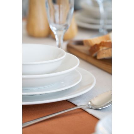 Conjunto de jantar 24 peças — porcelana branca