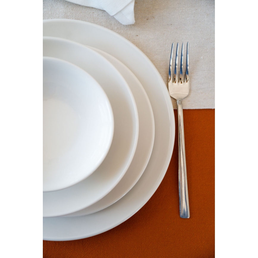 Conjunto de jantar 24 peças — porcelana branca