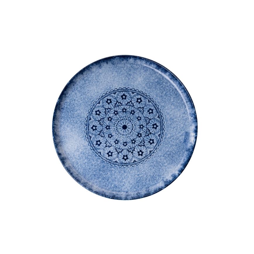 Conjunto de jantar 27 peças azul/porcelana