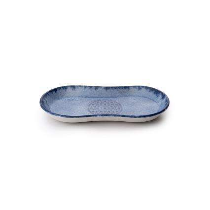 Conjunto de jantar 27 peças azul/porcelana