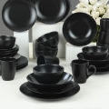 Conjunto de jantar 30 peças preto/cerâmica