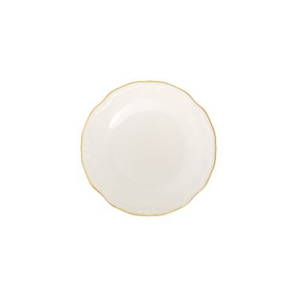 Conjunto de jantar 53 peças branco/dourado/porcelana