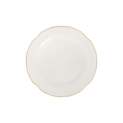 Conjunto de jantar 53 peças branco/dourado/porcelana