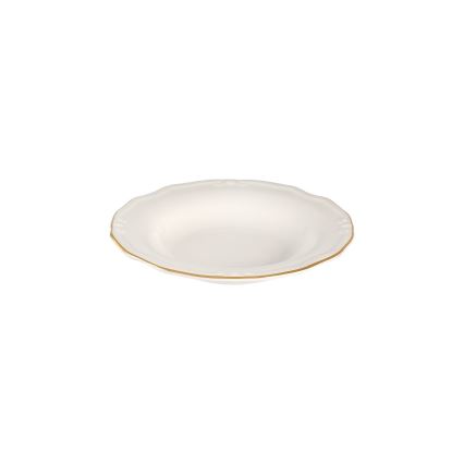 Conjunto de jantar 53 peças branco/dourado/porcelana