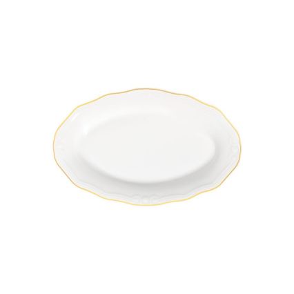 Conjunto de jantar 53 peças branco/dourado/porcelana