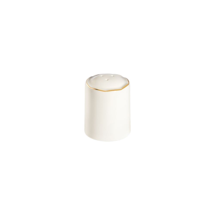 Conjunto de jantar 53 peças branco/dourado/porcelana