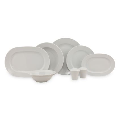 Conjunto de jantar 53 peças branco/porcelana