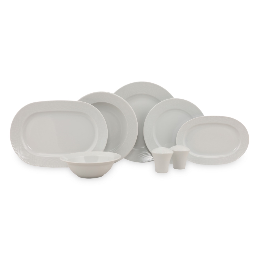 Conjunto de jantar 53 peças branco/porcelana
