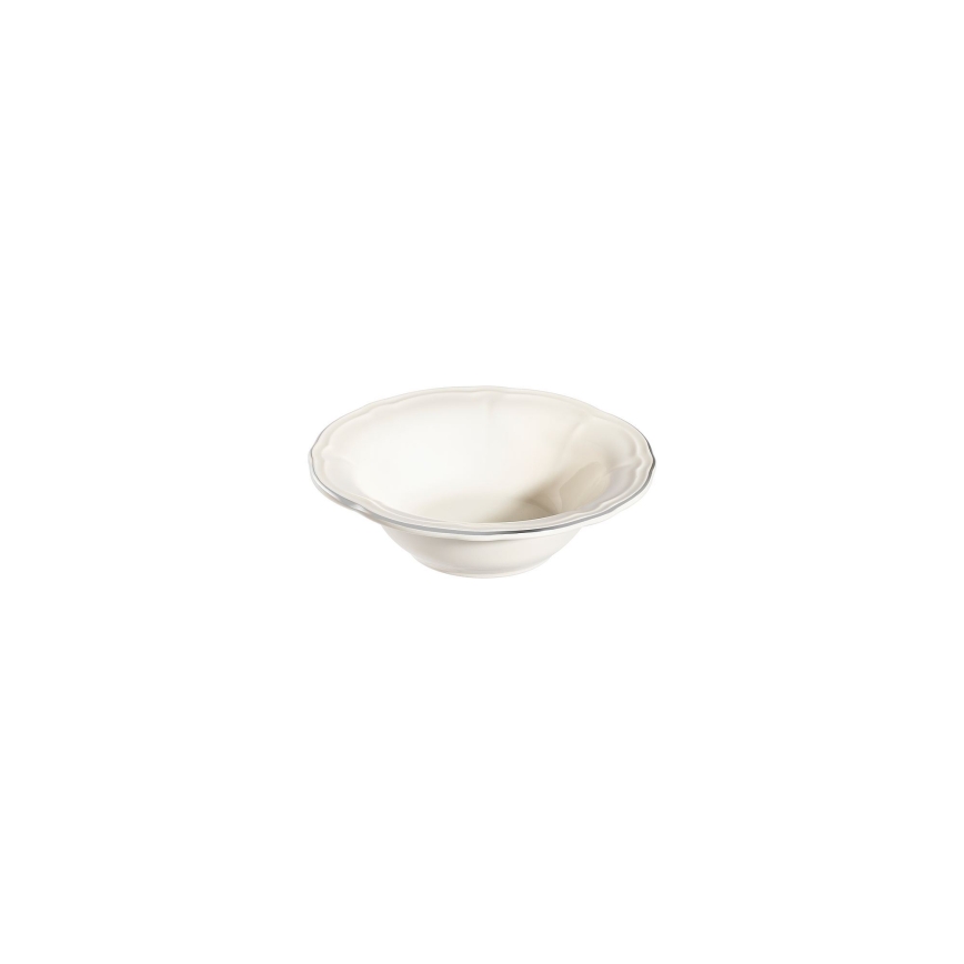 Conjunto de jantar 53 peças branco/prateado/porcelana