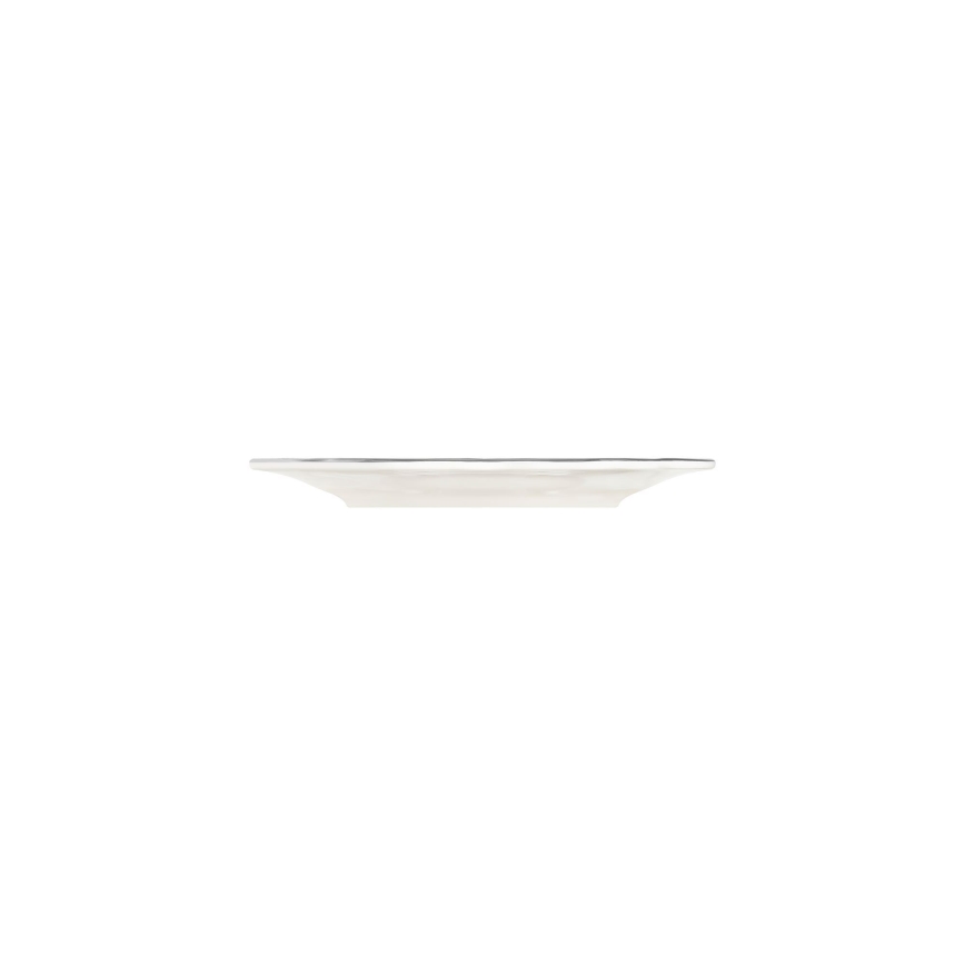 Conjunto de jantar 53 peças branco/prateado/porcelana