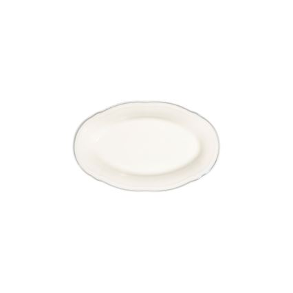 Conjunto de jantar 53 peças branco/prateado/porcelana