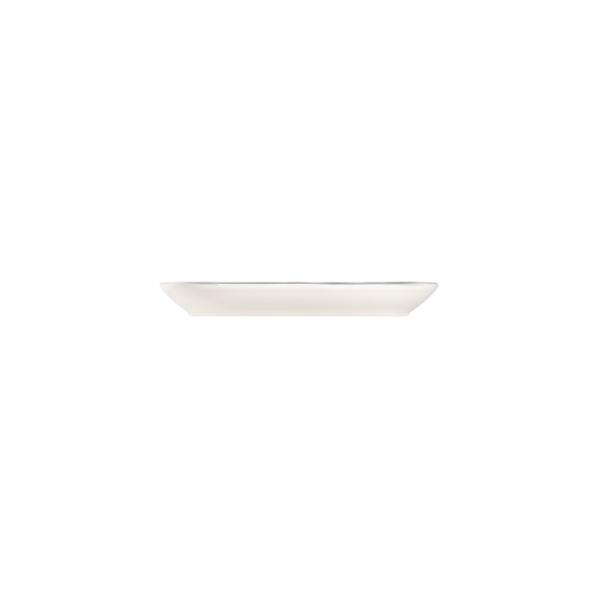 Conjunto de jantar 53 peças creme/prateado/porcelana