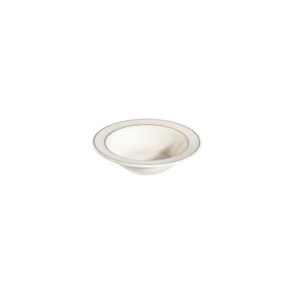 Conjunto de jantar 53 peças creme/prateado/porcelana