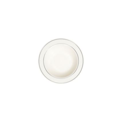 Conjunto de jantar 53 peças creme/prateado/porcelana