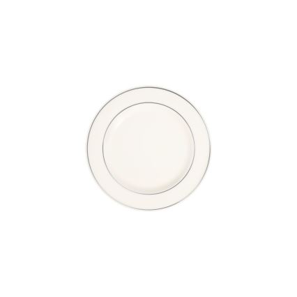 Conjunto de jantar 53 peças creme/prateado/porcelana