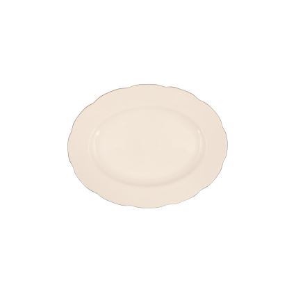 Conjunto de jantar 54 peças branco/cobre/porcelana marfim