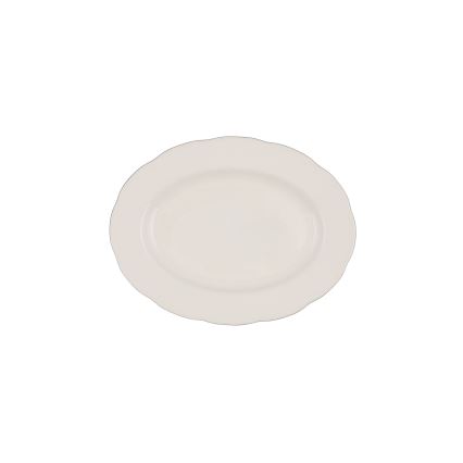 Conjunto de jantar 54 peças em porcelana — branco/prateado/marfim