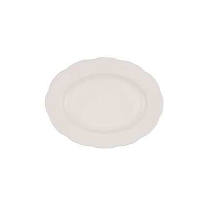 Conjunto de jantar 54 peças em porcelana — branco/prateado/marfim
