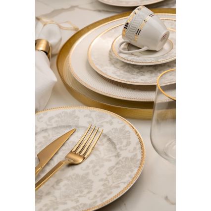 Conjunto de jantar 68 peças multicolorido/porcelana de osso