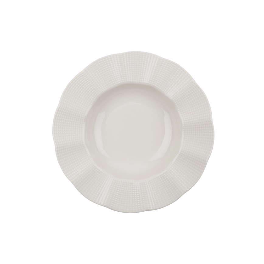 Conjunto de jantar de 18 peças branco/porcelana