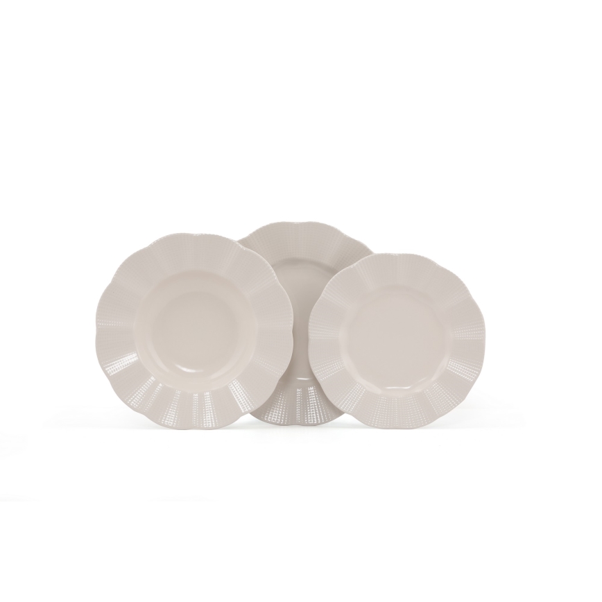 Conjunto de jantar de 18 peças branco/porcelana