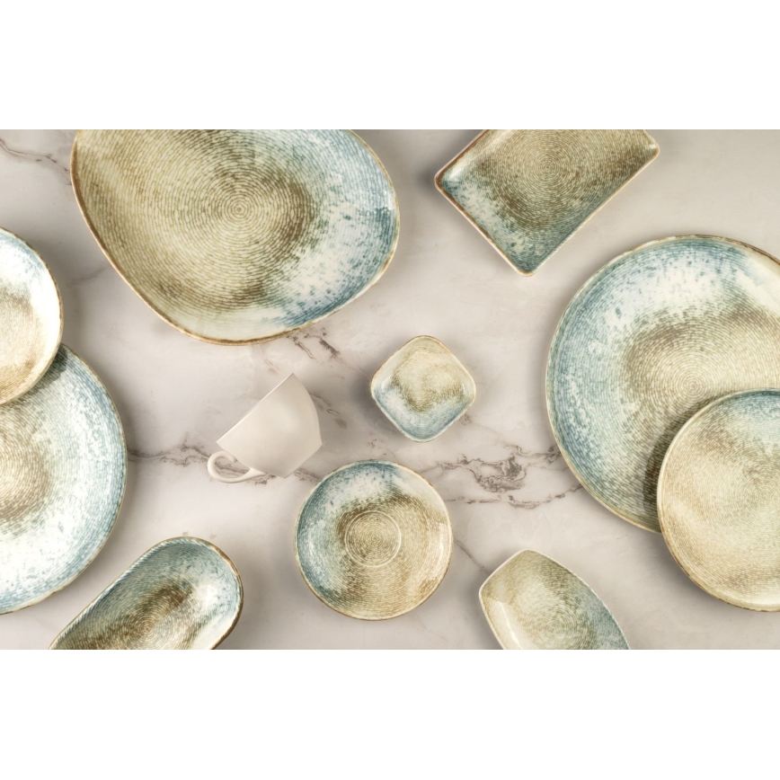 Conjunto de jantar de 18 peças multicolorido/porcelana