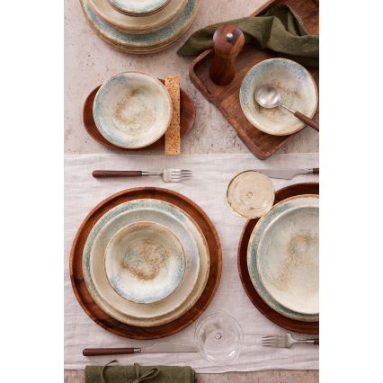 Conjunto de jantar de 18 peças multicolorido/porcelana