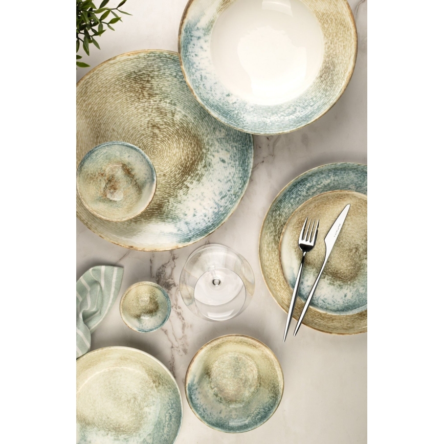 Conjunto de jantar de 18 peças multicolorido/porcelana
