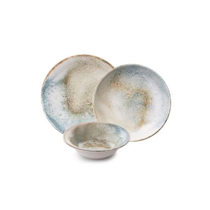Conjunto de jantar de 18 peças multicolorido/porcelana