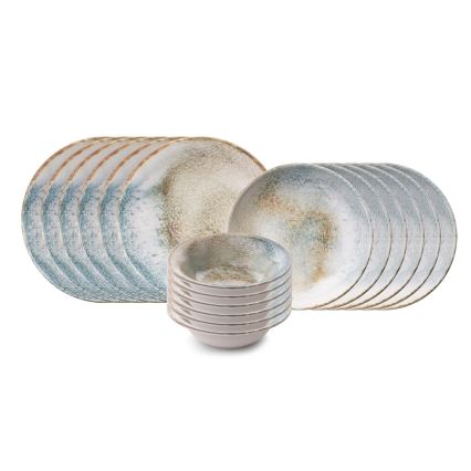 Conjunto de jantar de 18 peças multicolorido/porcelana