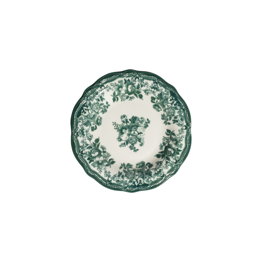 Conjunto de jantar de 24 peças branco/verde/porcelana