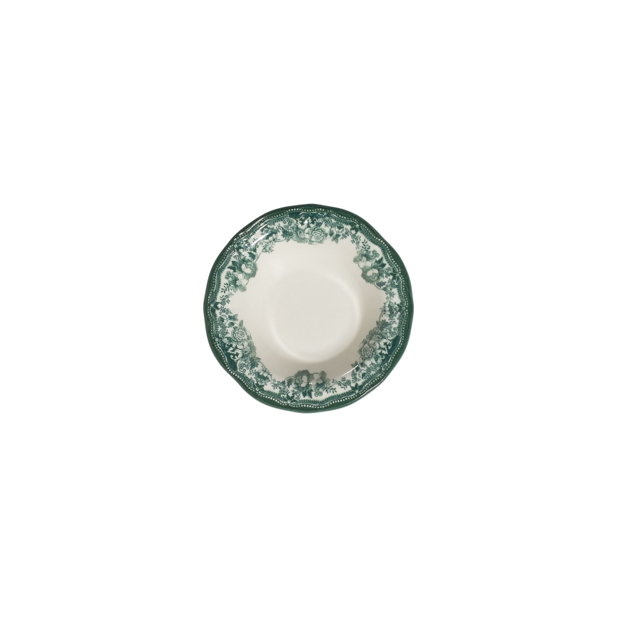 Conjunto de jantar de 24 peças branco/verde/porcelana