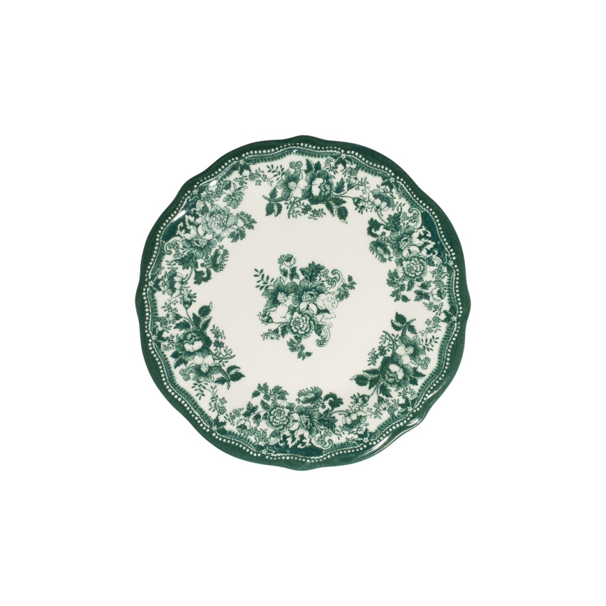 Conjunto de jantar de 24 peças branco/verde/porcelana