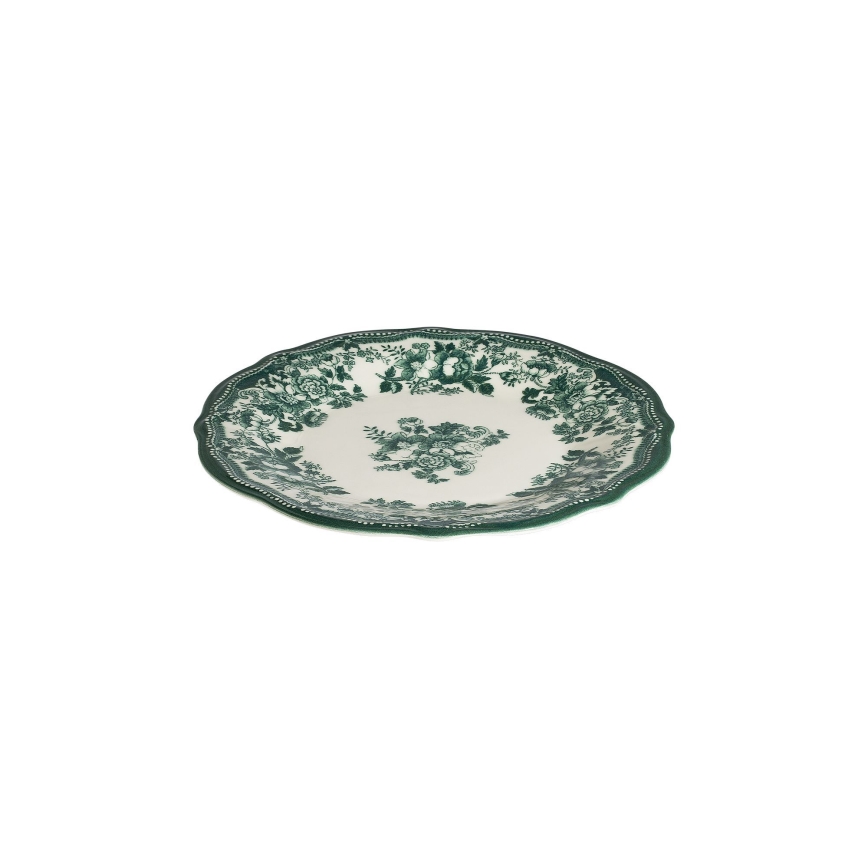 Conjunto de jantar de 24 peças branco/verde/porcelana