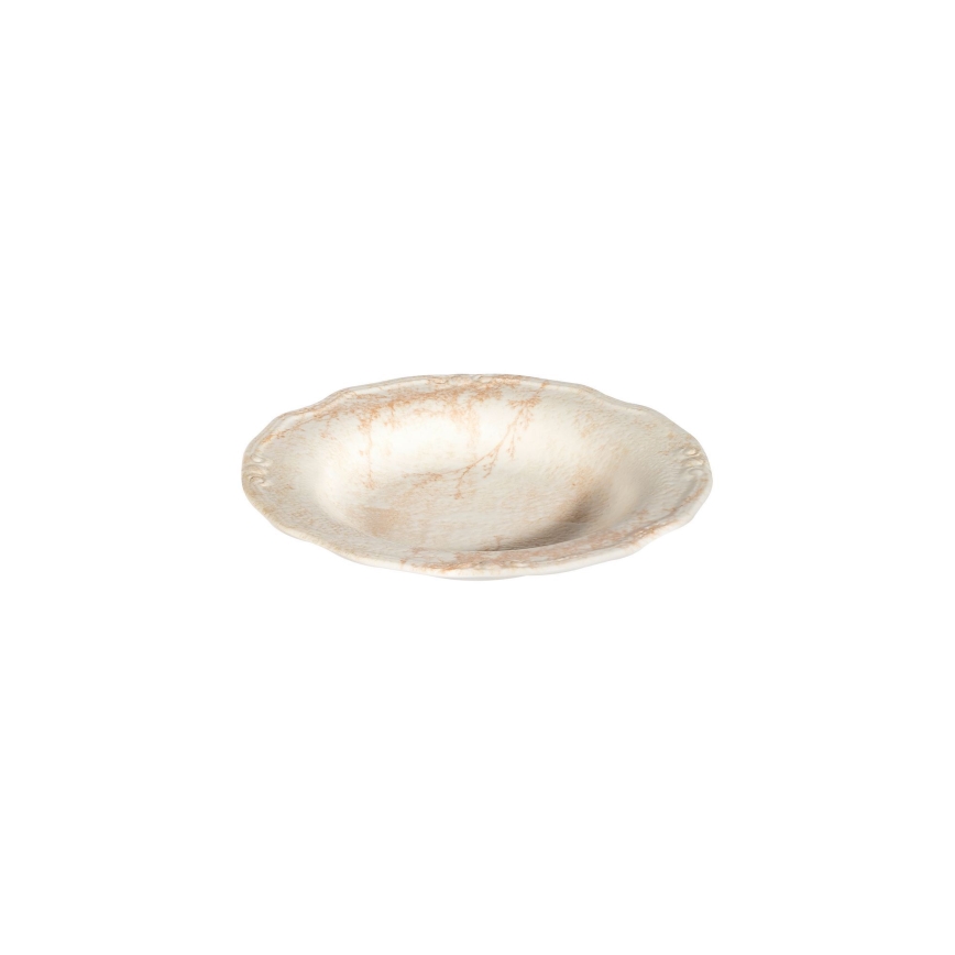 Conjunto de jantar de 27 peças bege/porcelana