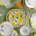 Conjunto de jantar de 50 peças em porcelana multicolorida