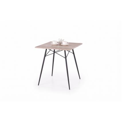 Conjunto de jantar KABIR 70x70 cm carvalho/preto