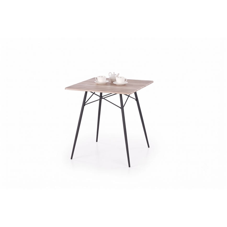 Conjunto de jantar KABIR 70x70 cm carvalho/preto
