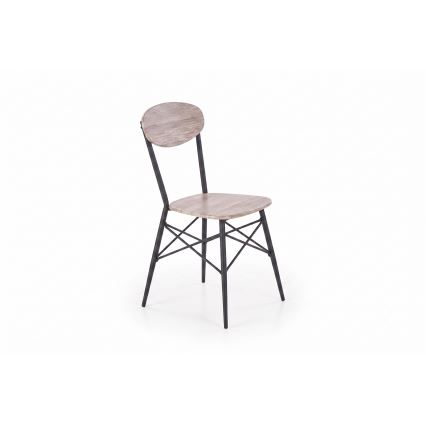 Conjunto de jantar KABIR 70x70 cm carvalho/preto