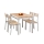 Conjunto de jantar MALCOLM 110x70 cm metal/carvalho sonoma