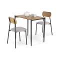 Conjunto de jantar NANDO 84x54 cm cinzento/castanho/preto