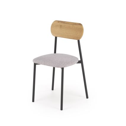 Conjunto de jantar NANDO 84x54 cm cinzento/castanho/preto