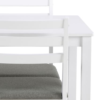 Conjunto de mesa de jantar + 4x cadeiras EMILY, branco
