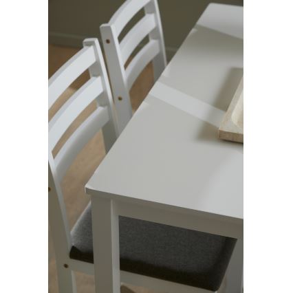 Conjunto de mesa de jantar + 4x cadeiras EMILY, branco