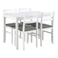 Conjunto de mesa de jantar com 4 cadeiras EMILY, branco