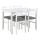 Conjunto de mesa de jantar com 4 cadeiras EMILY, branco