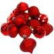 Conjunto de ornamentos de Natal 30 pcs vermelho