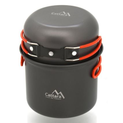 Conjunto de panelas de campismo com esponja 4pcs