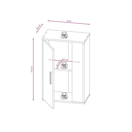 Conjunto de parede para sala BRICK carvalho sonoma/branco