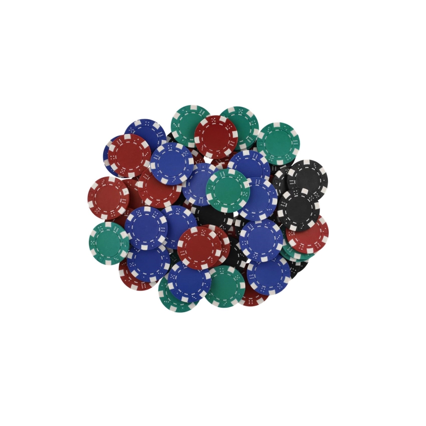 Conjunto de póquer em estojo com 100 peças